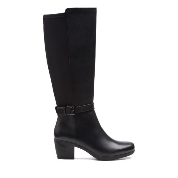 Clarks Womens Un Lindel Hi Knee High Boots Black | CA-9864135